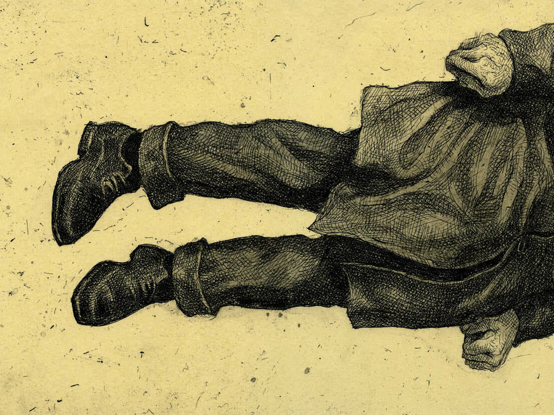 "Homme en suspens"